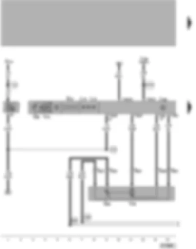 Wiring Diagram  VW PASSAT 1999 - Climatronic control unit - temperature flap positioning motor - temperature sensor blower