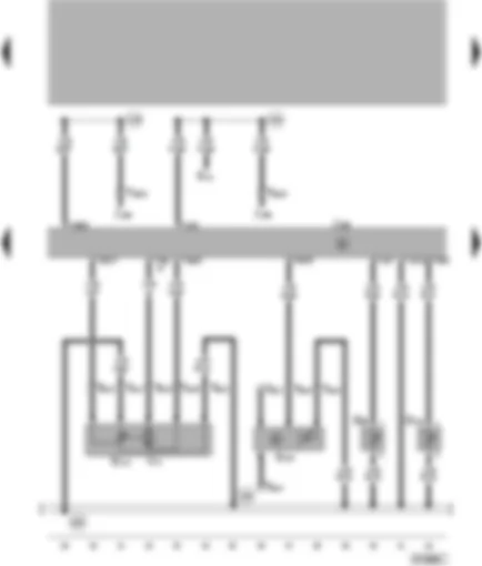 Wiring Diagram  VW PASSAT 1999 - Climatronic control unit - air flow flap positioning motor - sunlight penetration photo sensor - vent temperature sender