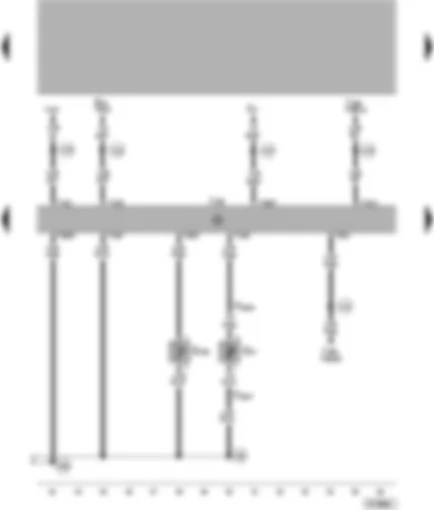 Wiring Diagram  VW PASSAT 1999 - Climatronic control unit - ambient temerature sensor - vent temperature sender - self-diagnosis connection