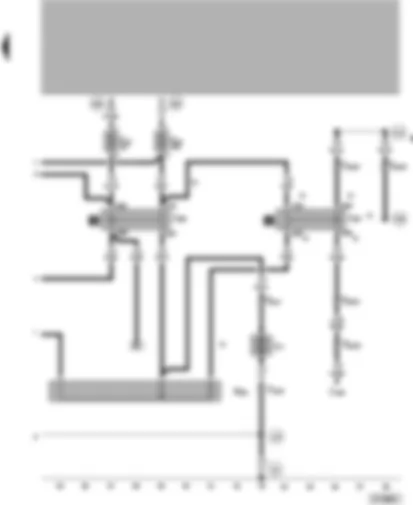 Wiring Diagram  VW PASSAT 1999 - Relay for radiator fan - relay for radiator fan run-on - radiator fan