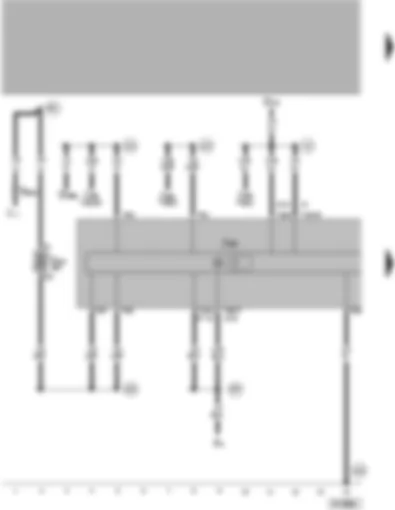 Wiring Diagram  VW PASSAT 2001 - Control unit with display unit for radio/navigation
