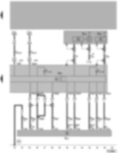 Wiring Diagram  VW PASSAT 2002 - Control unit with display unit for radio and navigation - roof aerial - CD changer