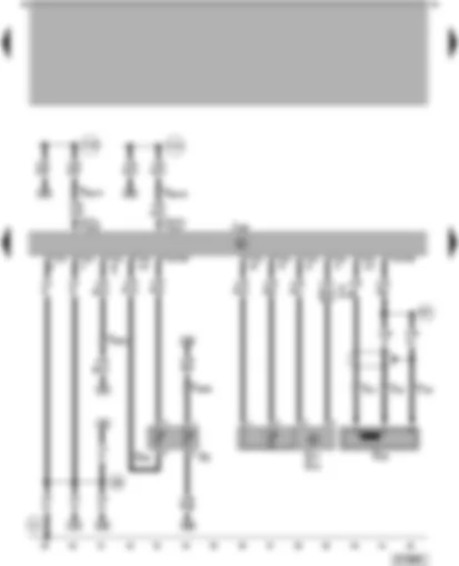 Wiring Diagram  VW PASSAT 2000 - Diesel direct injection system control unit - engine speed sender - intake manifold pressure sender - intake manifold temperature sender - coolant temperature display sender