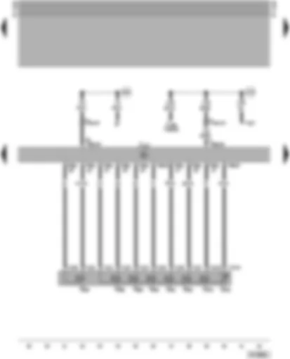 Wiring Diagram  VW PASSAT 2000 - Automatic gearbox control unit - solenoid valves - self-diagnosis connection