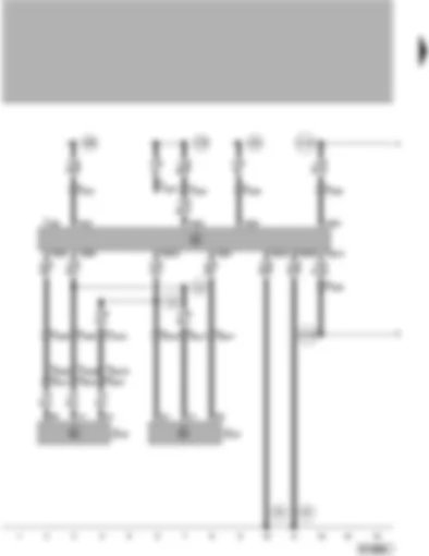 Wiring Diagram  VW PASSAT 1999 - Control unit for headlight range control - sender for headlight range control - self-diagnosis connestion
