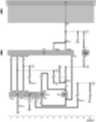 Wiring Diagram  VW PASSAT 1999 - Automatic gearbox control unit - selector lever lock solenoid - Tiptronic switch