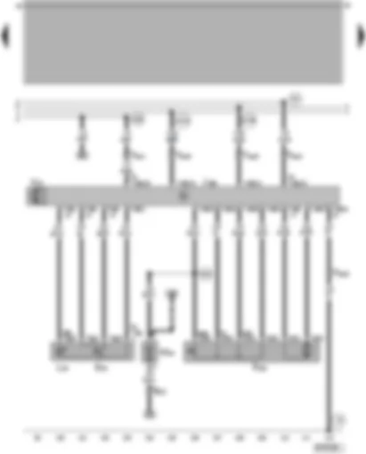 Wiring Diagram  VW PASSAT 2000 - Door control unit - central locking lock unit - electric window right - rear right entry light