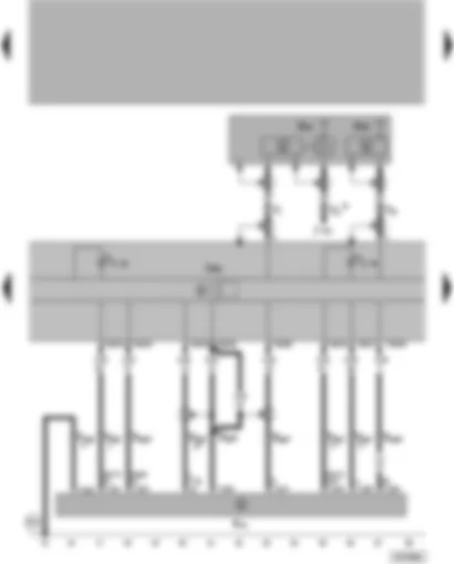 Wiring Diagram  VW PASSAT 2001 - Navigation system with CD drive control unit - sunroof aerial - CD changer for radio systems