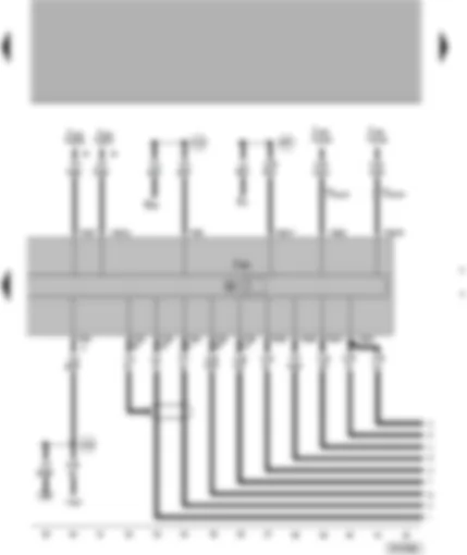 Wiring Diagram  VW PASSAT 2000 - Navigation system with CD drive control unit - self-diagnosis connection