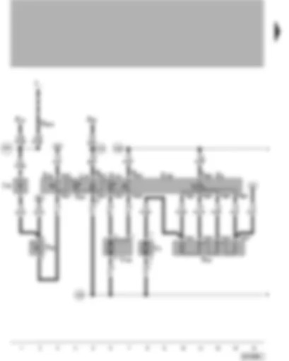 Wiring Diagram  VW PASSAT 2000 - Fresh air blower - air conditioner switch - ambient temperature switch - fresh/recirculating air flap-beam switch - diode