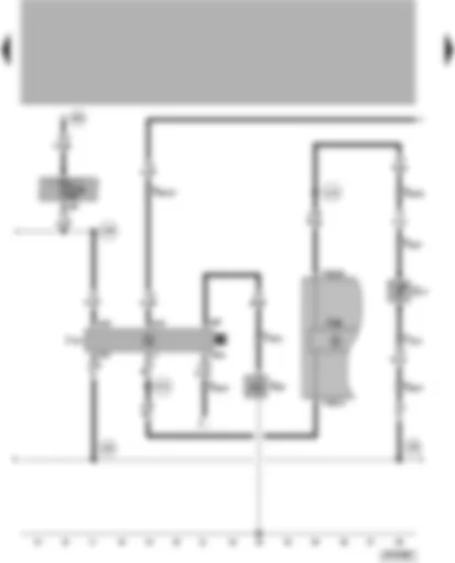 Wiring Diagram  VW PASSAT 2000 - Air conditioner cut-off control unit - air conditioning system magnetic coupling - ambient temperature sensor