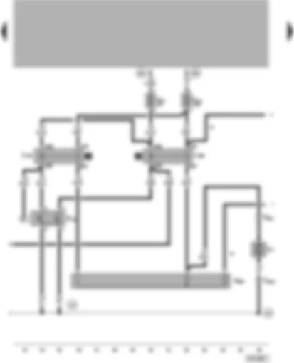 Wiring Diagram  VW PASSAT 2000 - Radiator fan (300W - 2 speed - with run-on)