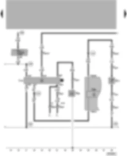 Wiring Diagram  VW PASSAT 2001 - Air conditioner cut-off control unit  - air conditioner system magnetic coupling - ambient temperature sensor