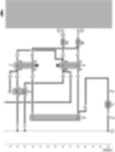 Wiring Diagram  VW PASSAT 2001 - Radiator fan (300W - 2 speed - with run-on)