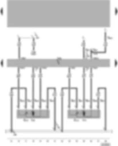 Wiring Diagram  VW PASSAT 2000 - Climatronic control unit - central flap footwell/defroster flap control motor