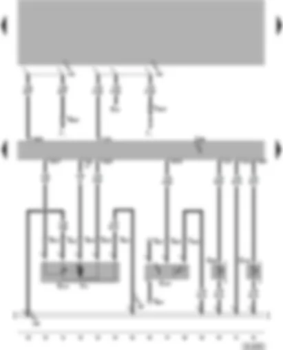 Wiring Diagram  VW PASSAT 2001 - Climatronic control unit - air flow flap control motor - sunlight penetration photosensor - vent temperature sender
