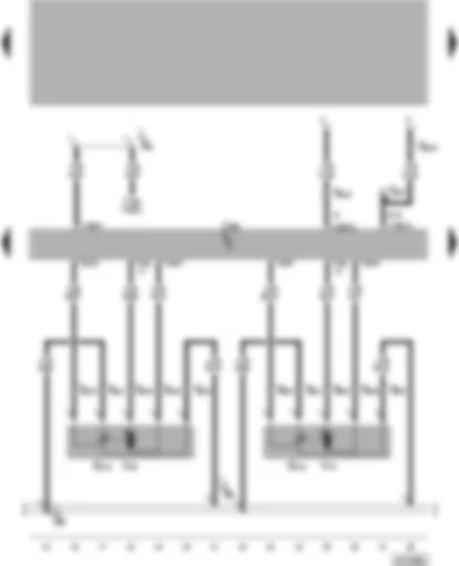 Wiring Diagram  VW PASSAT 2000 - Climatronic control unit - central flap footwell/defroster flap control motor