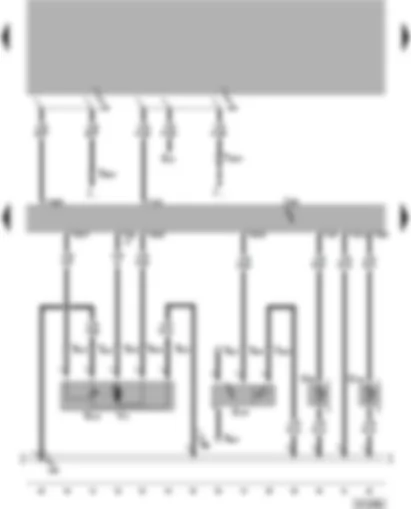 Wiring Diagram  VW PASSAT 2000 - Climatronic control unit - air flow flap control motor - sunlight penetration photosensor - vent temperature sender