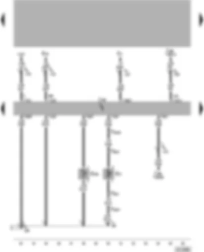 Wiring Diagram  VW PASSAT 2000 - Climatronic control unit - ambient temperature sensor - vent temperature sender - self-diagnosis connection