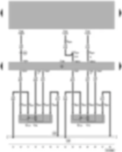 Wiring Diagram  VW PASSAT 2001 - Climatronic control unit - central flap footwell/ defroster flap control motor