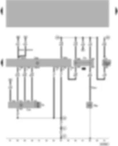 Wiring Diagram  VW PASSAT 2001 - Climatronic control unit - fresh air blower front - magnetic coupling relay - air conditioning system magnetic coupling