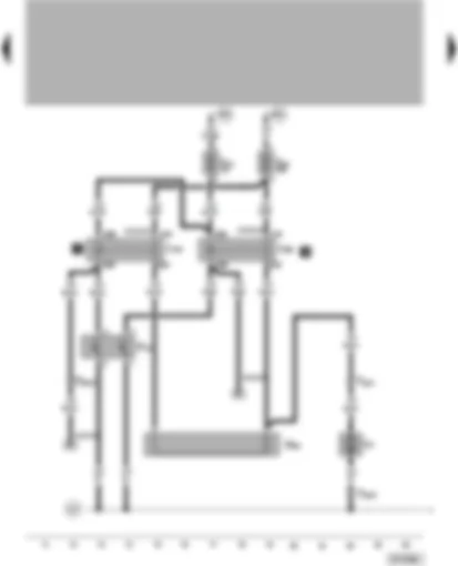 Wiring Diagram  VW PASSAT 2000 - Radiator fan relay (only models without fan control unit) - radiator fan (300W - 2 speed)