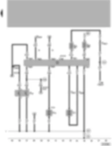 Wiring Diagram  VW PASSAT 2001 - Radiator fan control unit (only models with fan control unit - radiator fan)