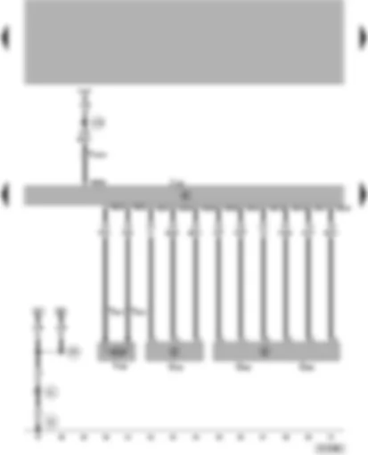 Wiring Diagram  VW PASSAT 2000 - ABS with EDL/ TCS/ ESP control unit - hydraulic pump - brake pressure sender - yaw rate sender and lateral acceleration - self-diagnosis connection