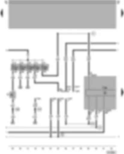 Wiring Diagram  VW PASSAT 2001 - Brake light switch - self-diagnosis connection - dash panel insert