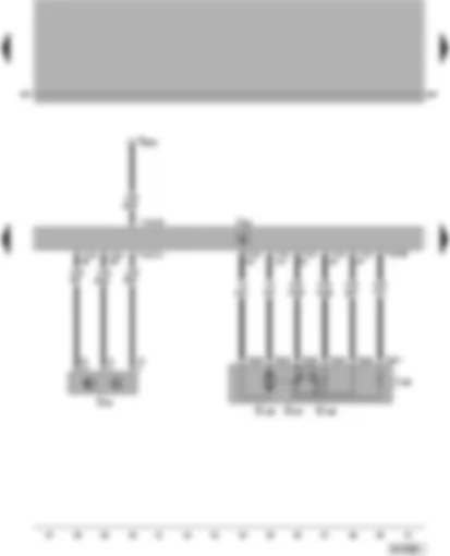 Wiring Diagram  VW PASSAT 2001 - Simos control unit - throttle valve module - Hall sender