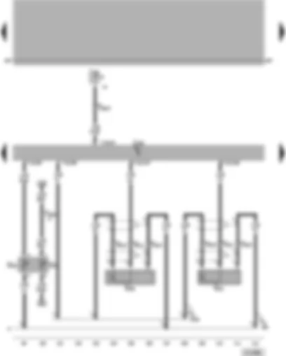 Wiring Diagram  VW PASSAT 2001 - Motronic control unit - knock sensors - coolant temperature sender