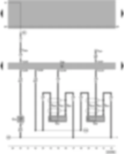 Wiring Diagram  VW PASSAT 2001 - Motronic control unit - intake air temperature sender - knock sensors