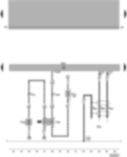 Wiring Diagram  VW PASSAT 2001 - Motronic control unit - engine speed sender - brake servo relay - vacuum pump for brakes