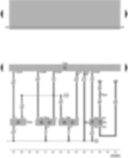 Wiring Diagram  VW PASSAT 2002 - Motronic control unit - brake servo pressure sensor - Hall sender - coolant temperature sender