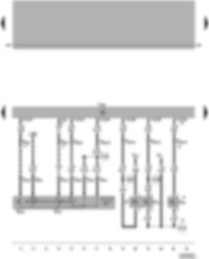 Wiring Diagram  VW PASSAT 2001 - Motronic control unit - cruise control system (CCS) switch - brake light switch - clutch pedal switch - brake pedal switch for CCS