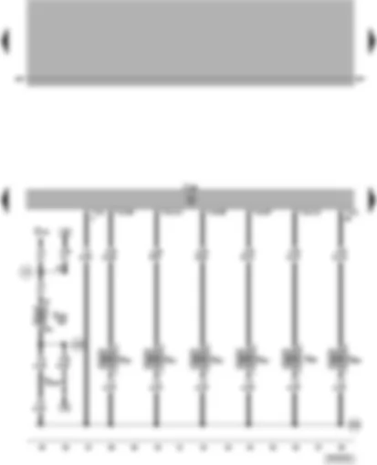 Wiring Diagram  VW PASSAT 2001 - Motronic control unit - injectors