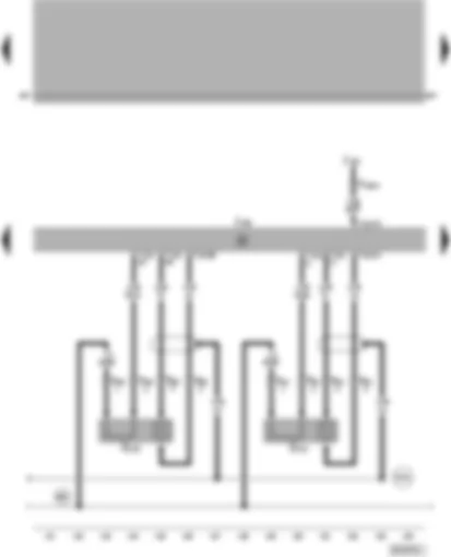 Wiring Diagram  VW PASSAT 2001 - Motronic control unit - Lambda probe after catalytic converter