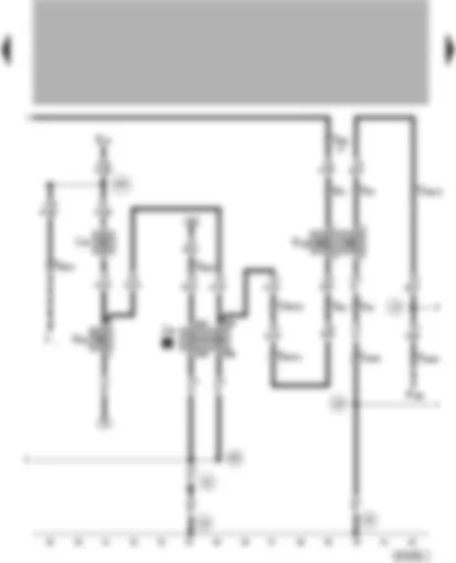 Wiring Diagram  VW PASSAT 2001 - Air conditioner pressure switch - radiator fan relay - ambient temperature switch - diode