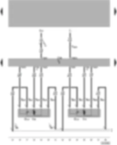 Wiring Diagram  VW PASSAT 2005 - Climatronic control unit - control motor for central flap and for footwell/defroster flap