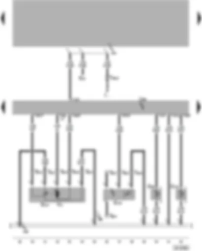 Wiring Diagram  VW PASSAT 2002 - Climatronic control unit - air flow flap control motor - sunlight penetration photosensor - vent temperature sender - fresh air intake temperature sender