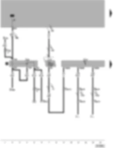 Wiring Diagram  VW PASSAT 2001 - Automatic gearbox control unit - starter inhibitor relay