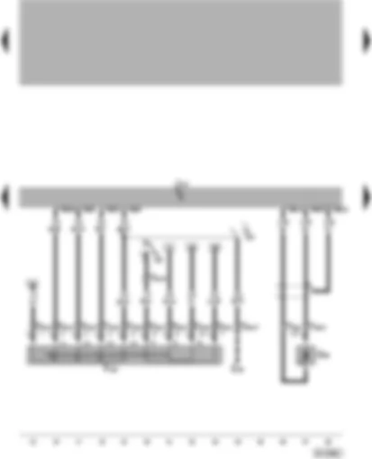 Wiring Diagram  VW PASSAT 2002 - Automatic gearbox control unit - multi-function switch - gearbox speed sender