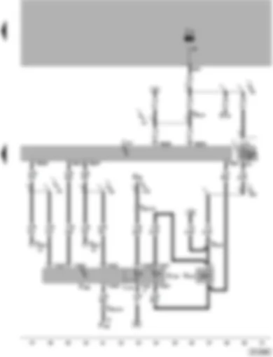 Wiring Diagram  VW PASSAT 2001 - Automatic gearbox control unit - selector lever lock solenoid - Tiptronic switch