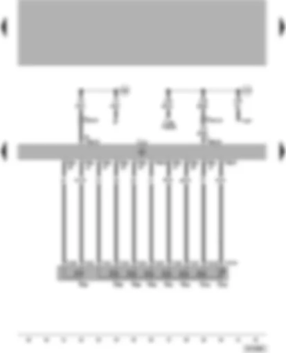 Wiring Diagram  VW PASSAT 2002 - Automatic gearbox control unit - solenoid valves - self-diagnosis connection