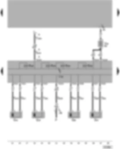 Wiring Diagram  VW PASSAT 2000 - ABS with EDL and TCS control unit - speed sensors