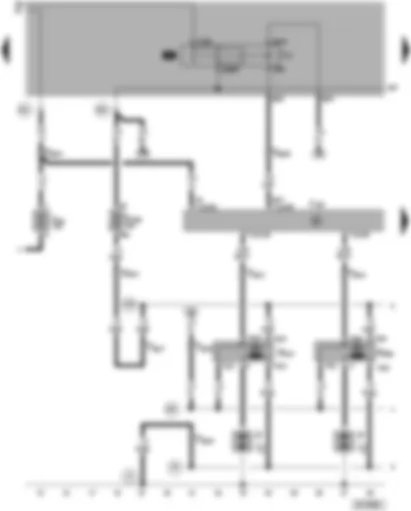 Wiring Diagram  VW PASSAT 2001 - Motronic control unit - ignition system - spark plug connectors - spark plugs - fuel pump relay