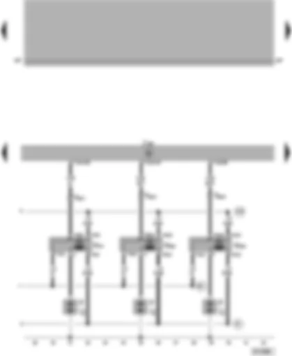 Wiring Diagram  VW PASSAT 2002 - Motronic control unit - ignition system - spark plug connectors - spark plugs