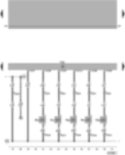 Wiring Diagram  VW PASSAT 2001 - Motronic control unit - injectors