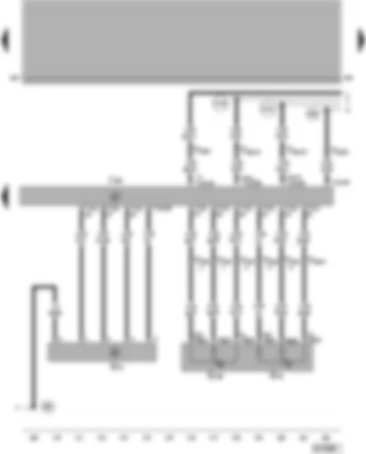 Wiring Diagram  VW PASSAT 2002 - Motronic control unit - air mass meter - accelerator position sender