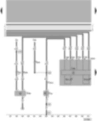 Wiring Diagram  VW PASSAT 2001 - Dash panel insert - oil level and oil temperature warning/indicator - coolant shortage indicator sender - anti-theft alarm system contact switch